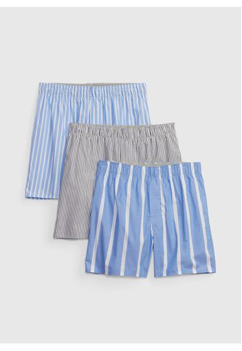 GAP - Tripack boxer in tela di cotone, Uomo, Multicolor, Taglia S