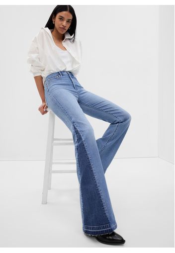 GAP - Jeans flare fit con inserti a contrasto, Donna, Denim, Taglia 27REG