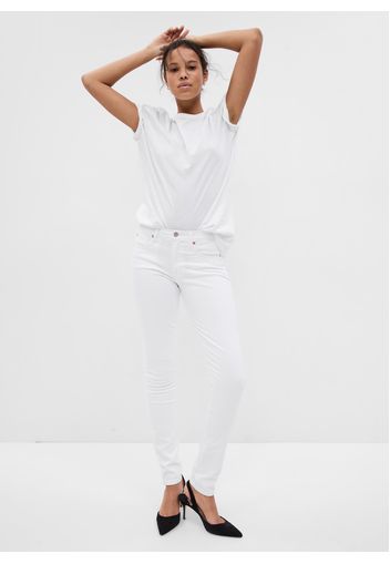 GAP - Jeans skinny fit vita media, Donna, Bianco, Taglia 31REG