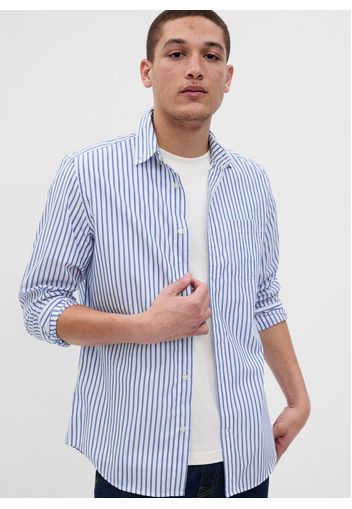 GAP - Camicia in tessuto Coolmax® fantasia, Uomo, Multicolor, Taglia S