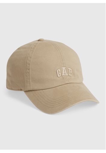 GAP - Berretto da baseball con ricamo logo, Uomo, Beige, Taglia UNICA