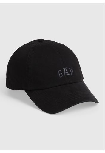 GAP - Berretto da baseball con ricamo logo, Uomo, Nero, Taglia UNICA