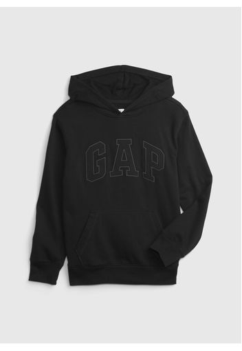 GAP - Felpa con cappuccio e ricamo logo, Uomo, Nero, Taglia S