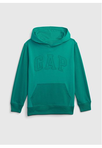 GAP - Felpa con cappuccio e ricamo logo, Uomo, Verde, Taglia L