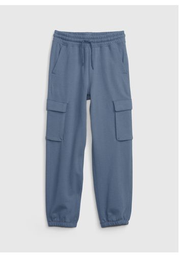 GAP - Joggers cargo in felpa con coulisse, Uomo, Blu, Taglia M