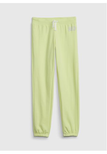 GAP - Joggers in felpa con stampa logo, Donna, Verde, Taglia XS