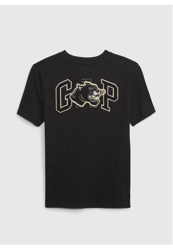 GAP - T-shirt girocollo Brooklyn Circus logo, Uomo, Nero, Taglia XS