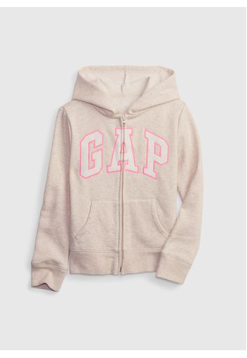 GAP - Full-zip in French Terry ricamo logo, Donna, Beige, Taglia XS