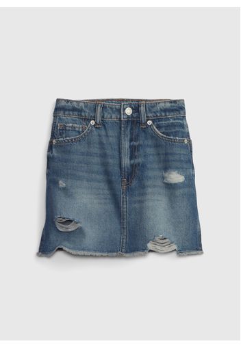 GAP - Gonna in denim effetto distressed, Donna, Denim, Taglia 5