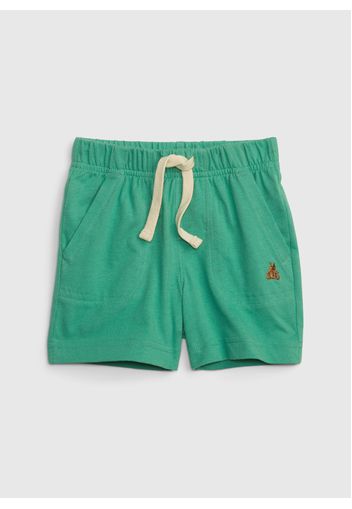 GAP - Shorts in cotone biologico con coulisse, Verde, Taglia 0-3M