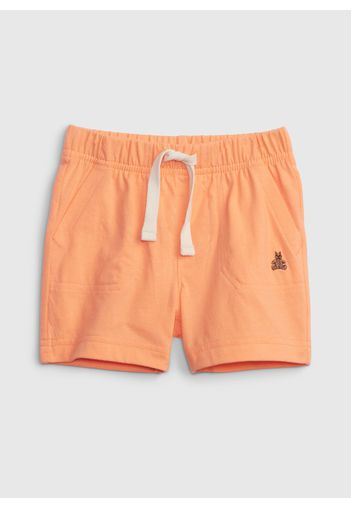 GAP - Shorts con coulisse e ricamo orsetto, Rosa, Taglia 12-18