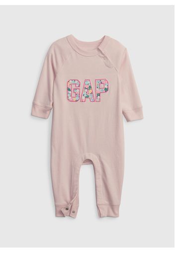 GAP - Tutina intera con patch logo, Rosa, Taglia 6-12M