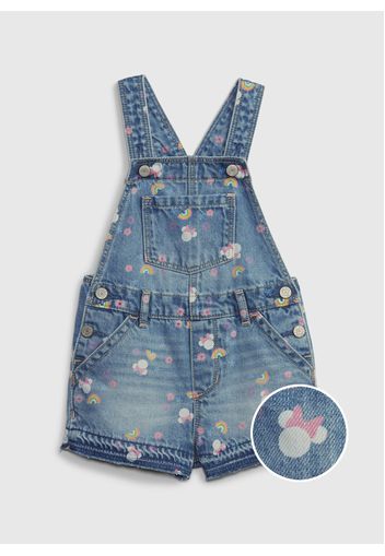 GAP - Salopette corta in denim Disney Minnie, Donna, Denim, Taglia 18-24