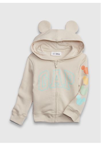 GAP - Full-zip con cappuccio stampa Disney e logo, Uomo, Bianco, Taglia 3-6M