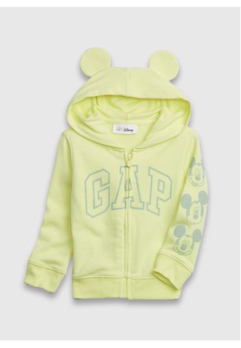 GAP - Full-zip con cappuccio stampa Disney e logo, Uomo, Giallo, Taglia 6-12M