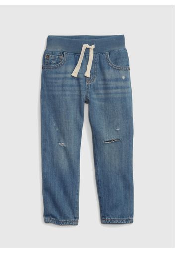 GAP - Joggers in denim con abrasioni, Uomo, Denim, Taglia 5YRS