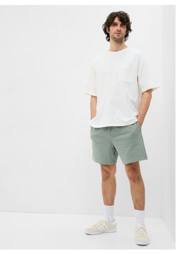 GAP - Bermuda jogger in French Terry con coulisse, Uomo, Verde, Taglia M