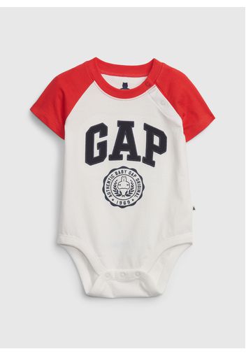 GAP - Body in cotone bio con stampa logo, Multicolor, Taglia 3-6M