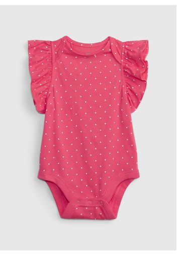 GAP - Body in cotone bio con rouche, Rosa, Taglia 3-6M