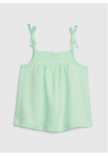 GAP - Tank top a costine con fantasia a righe, Donna, Multicolor, Taglia 2YRS