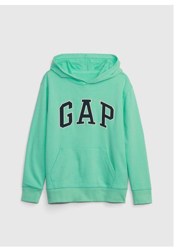 GAP - Felpa in French Terry con ricamo logo, Uomo, Verde, Taglia S