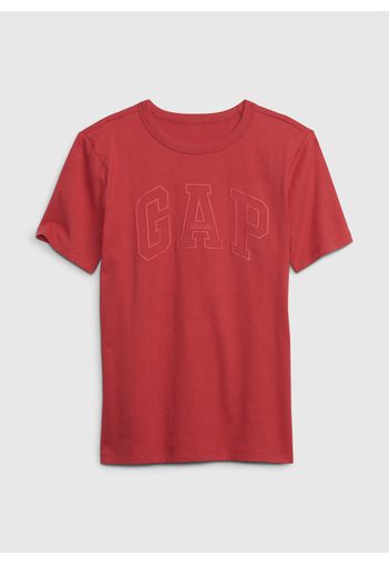 GAP - T-shirt in cotone con ricamo logo, Uomo, Rosso, Taglia M