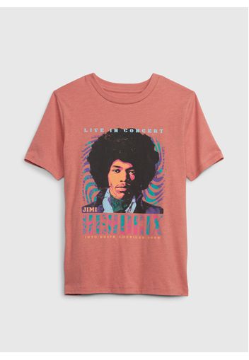 GAP - T-shirt in cotone con stampa Jimi Hendrix, Uomo, Rosa, Taglia S