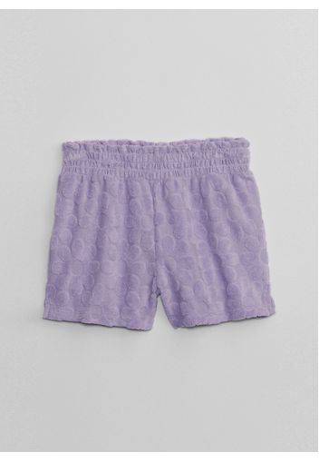 GAP - Shorts in French Terry con fiori in rilievo, Donna, Viola, Taglia XS