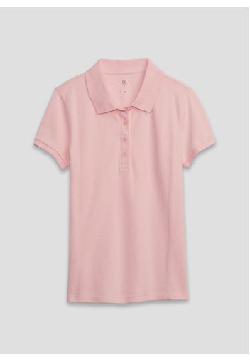 GAP - Polo in piquet tinta unita, Donna, Rosa, Taglia XS