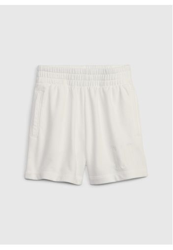 GAP - Shorts con ricamo logo, Bianco, Taglia XS