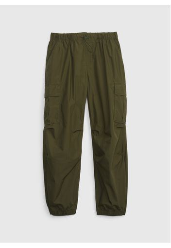 GAP - Joggers cargo in cotone con coulisse, Donna, Verde, Taglia XS