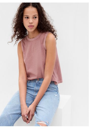 GAP - Tank top in cotone bio, Donna, Rosa, Taglia XS