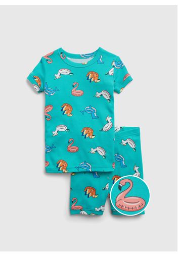 GAP - Pigiama in cotone con stampa, Azzurro, Taglia 2YRS