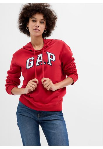 GAP - Felpa con cappuccio ricamo logo, Donna, Rosso, Taglia L