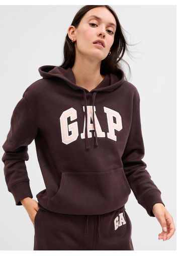 GAP - Felpa con cappuccio ricamo logo, Donna, Marrone, Taglia M