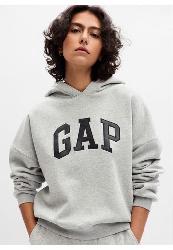 GAP - Felpa oversize con cappuccio, Donna, Grigio, Taglia L