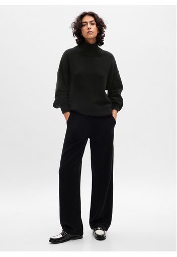 GAP - Pullover oversize mock neck, Donna, Nero, Taglia L