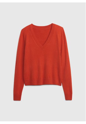 GAP - Pullover con scollo a V, Donna, Arancione, Taglia XL