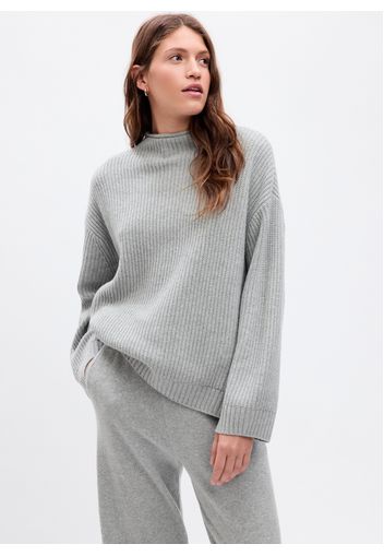 GAP - Pullover oversize con spacchetti, Donna, Grigio, Taglia XXS