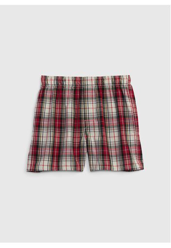 GAP - Boxer in cotone con fantasia check, Uomo, Multicolor, Taglia M