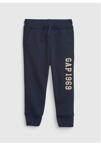 GAP - Joggers in felpa con patch logo, Uomo, Blu, Taglia 12-18