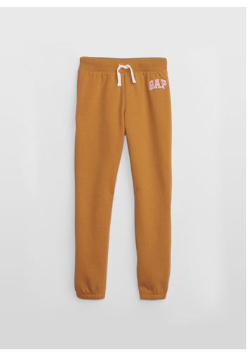 GAP - Joggers in felpa con ricamo logo, Donna, Giallo, Taglia XS\104-110