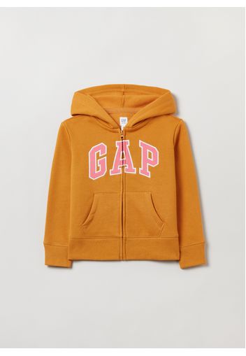 GAP - Full-zip con cappuccio e ricamo logo, Donna, Giallo, Taglia M