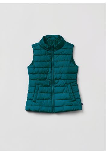 GAP - Gilet trapuntato full-zip, Donna, Verde, Taglia L