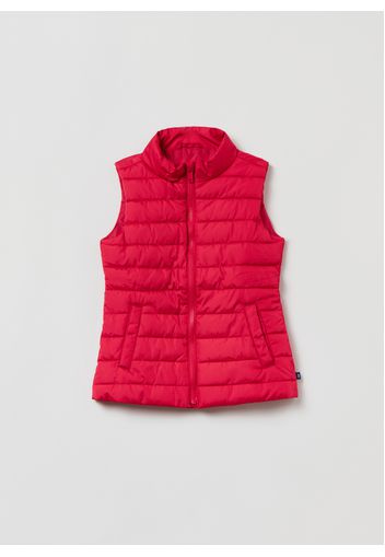 GAP - Gilet trapuntato full-zip, Donna, Rosso, Taglia M