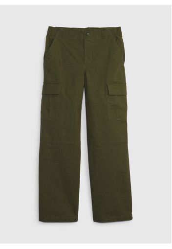 GAP - Pantaloni cargo con trama ripstop, Uomo, Verde, Taglia M\128-134