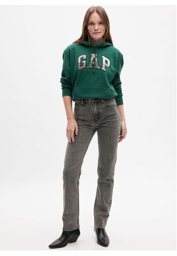 GAP - Felpa fantasia con cappuccio e ricamo logo, Donna, Multicolor, Taglia XS