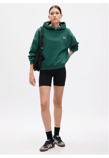 GAP - Felpa oversize con cappuccio e logo, Donna, Verde, Taglia S