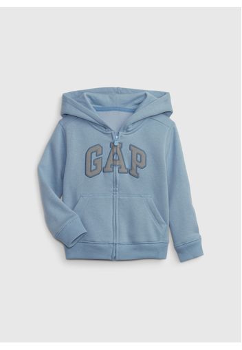 GAP - Full-zip con cappuccio e ricamo logo, Uomo, Azzurro, Taglia 12-18M\74-80