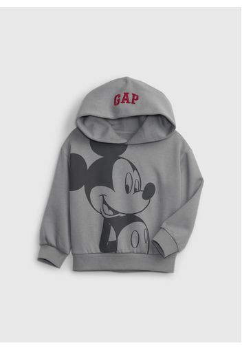 GAP - Felpa con stampa Disney Topolino e ricamo logo, Uomo, Grigio, Taglia 12-18M\74-80